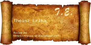 Theisz Erika névjegykártya